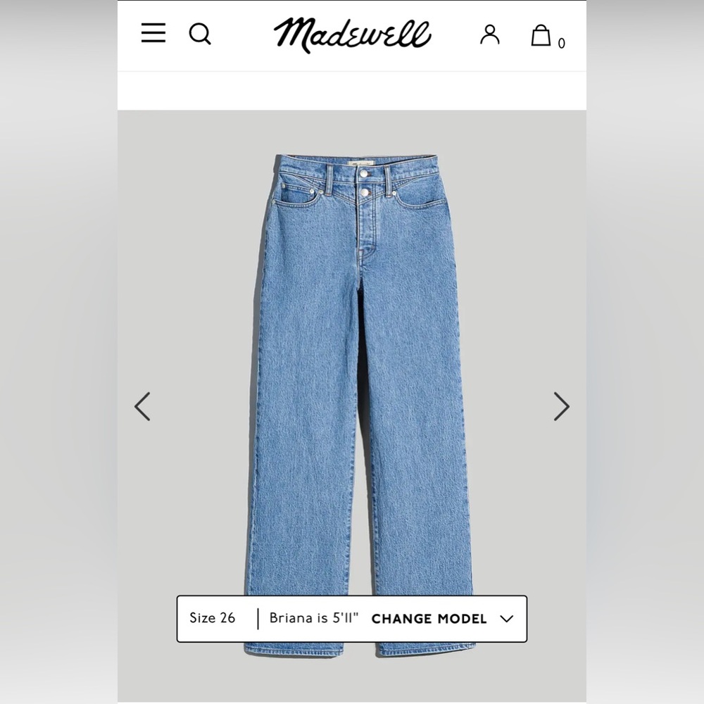 Madewell The Perfect Vintage Wide-Leg Jean in Harding Wash: Button-Fly Edition
